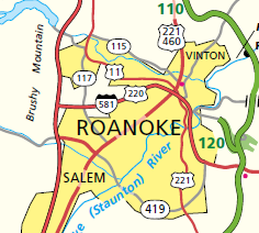 Blue Ridge Parkway Thumbnail Map