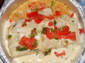 The Loco Burrito has plenty of fresh tomato, large-chopped onion  and spicy rice.