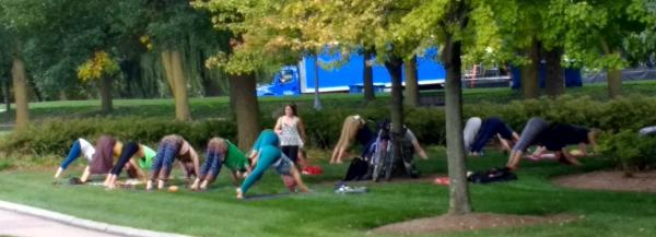 Yoga in Headwaters Park - Fort Wayne, IN