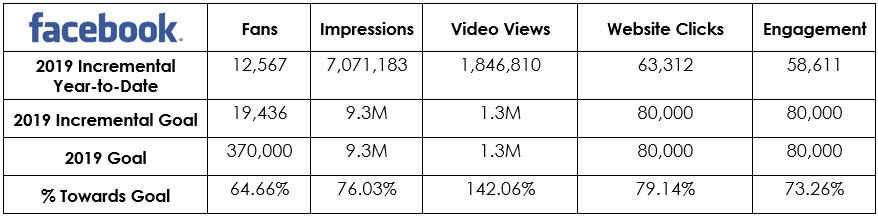 Social Media - Consumer Facebook Metrics