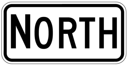 North - Road Sign