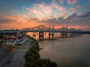 View Of Bridge At Dusk In Jeffersonville