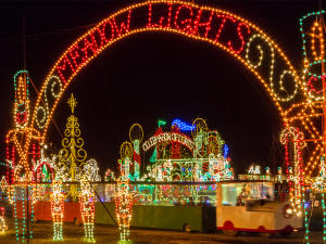 Christmas light displays at Meadow Lights near Benson, NC.