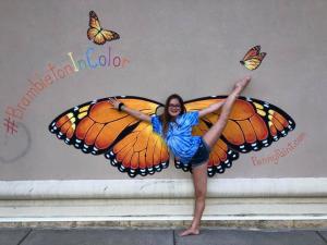 Penny Paint Butterfly Mural