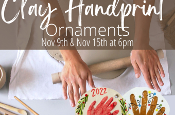 Clay Handprint Ornament Making