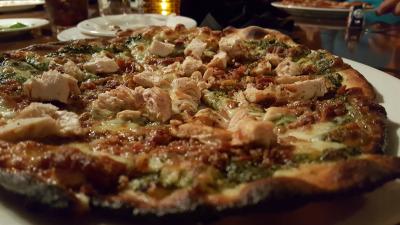 Charbonos Chicken Pesto Pizza