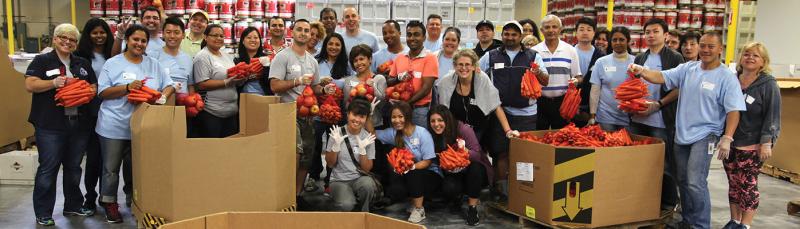 Volunteers with Alameda Food Bank