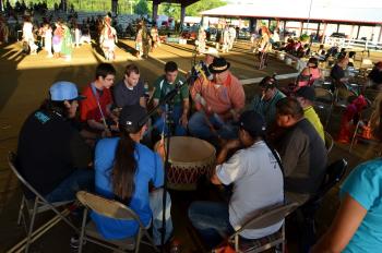 Traditional music at National Pow Wow
