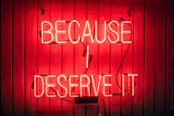 Cheat Day Land Because You Deserve It Neon Sign