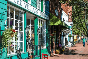 Village Store, Rocking chairs, windows