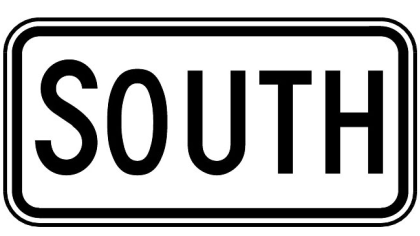 South - Road Sign