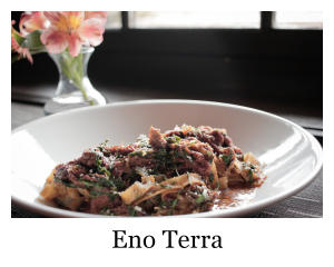 A plate of pasta from Eno Terra