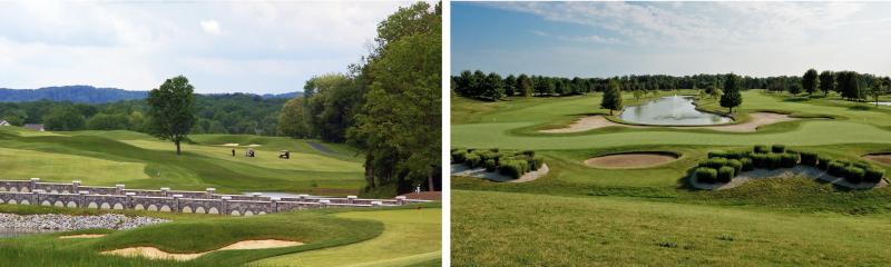 Collage of golf courses in Southern Indiana