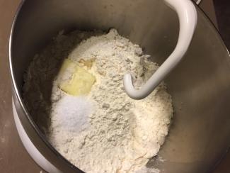 Mixing bowl full of flour