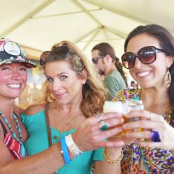 Women having drinks at a festival in the Outer Banks NC
