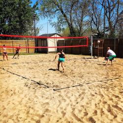 Brownies sand volleyball court