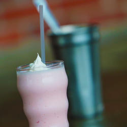 Strawberry Shake at Hall's Original Drive-In