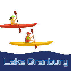 Kayaks on Lake Granbury gif