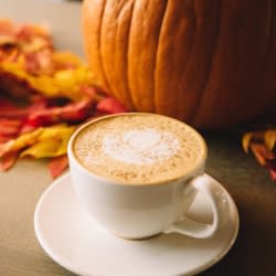 Pumpkin spice latte at Reverie Coffee Roasters