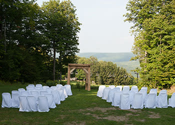 Outdoor wedding area