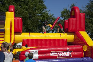 Inflatables, like this one, make Rib-Fest a child's paradise. Inflatable at Hendricks County Rib-Fest