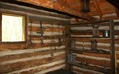 Bailly Homestead cabin interior