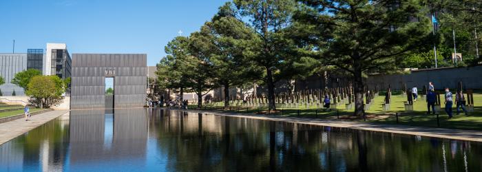 Outdoor symbolic memorials at the Oklahoma City National Memorial & Museum