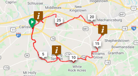 Carlisle to Boiling Springs Loop