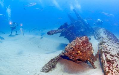 Graveyard of the Atlantic Scuba Diving Shipwreck In The Outer Banks Of North Carolina