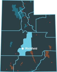Utah's ATV Country Region Map - Richfield
