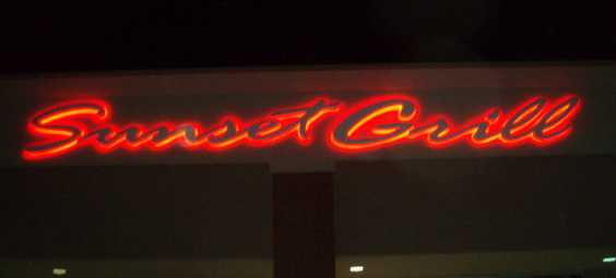 Sunset Grill Sign
