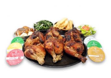 Platter of roasted chicken at Sardi's