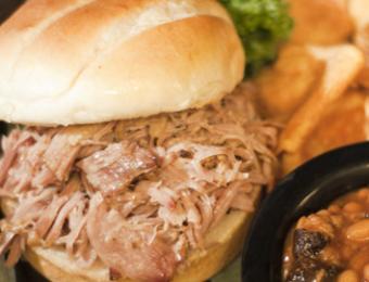 Two Brothers pulled pork sand Visit Wichita