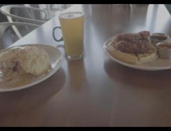 Dempsey's Burger chix & waffle
