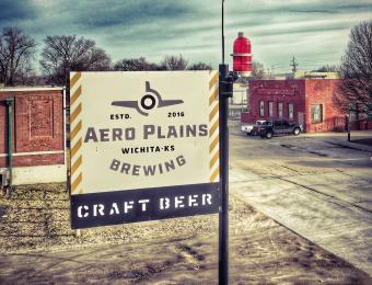 Aero Plains exterior sign Visit Wichita