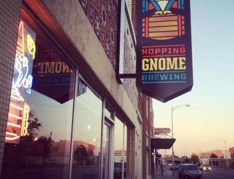 Hopping Gnome Exterior Sign Visit Wichita