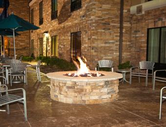 Holiday Inn Exp NE Firepit Visit Wichita