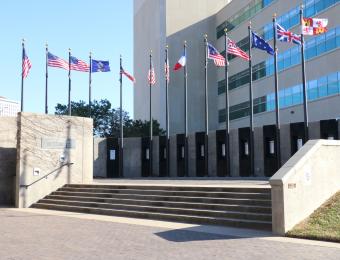 Veterans Park flag plaza Visit Wichita