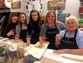 Board & Brush girls night Visit Wichita