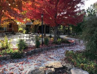 The Elderslie Farm Patio in the Fall