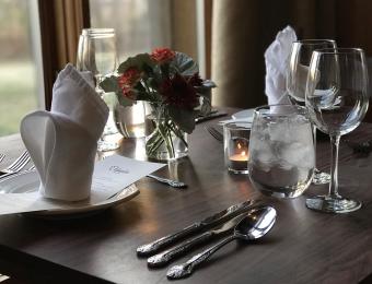 Table for Two in the South Dining Room at Elderslie Farm
