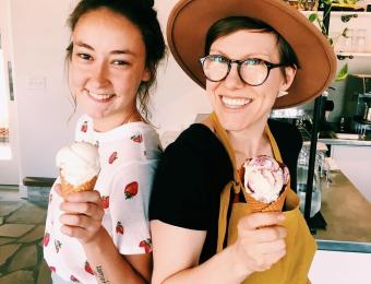 Little Lion ladies w/cones Visit Wichita