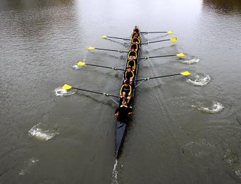 WSU Rowing men rowers Visit Wichita