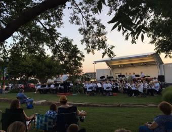 Chamber Music orchestra outside Visit Wichita