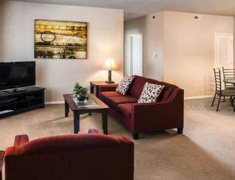 Quarters at Cambridge - Apt Living Room