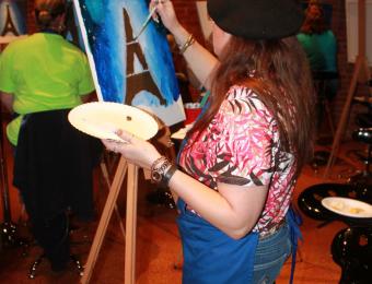 Woman in beret