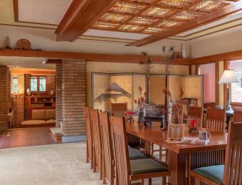 Dining Room at Frank Lloyd Wright's Allen House in Wichita