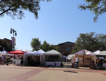 Booths Set-up at the Old Town Farmers' Market