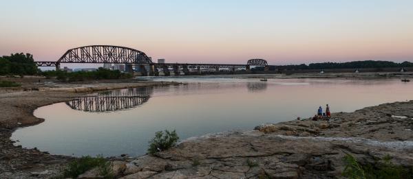 Bridge In The Distance Of Falls of the Ohio 