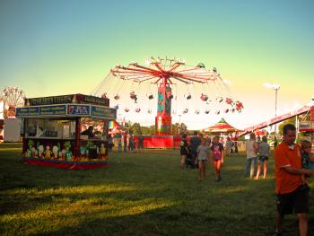 The 4-H Fair Midway and its popular rides is always a visitor favorite.